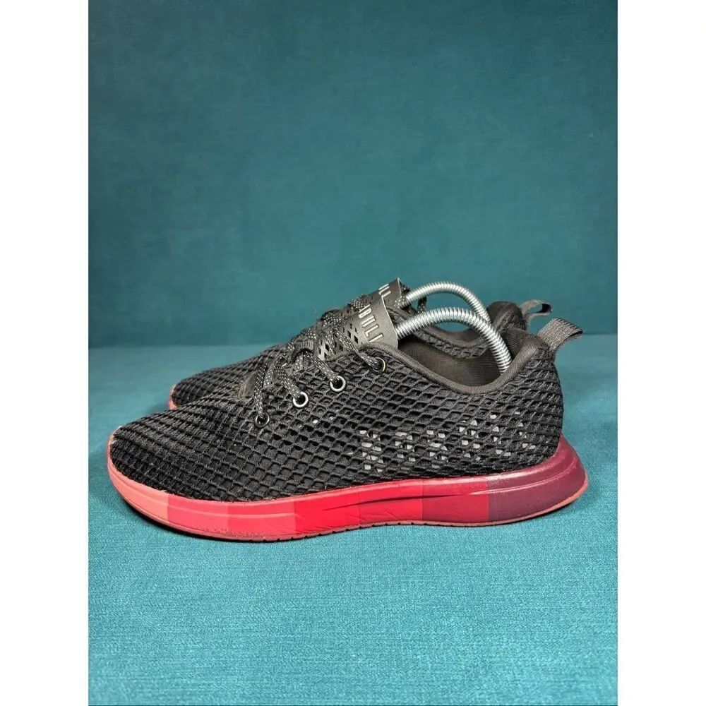 NOBULL Mesh Trainer Black Red Cross Training Shoes Men’s Size 9 Women’s 10.5